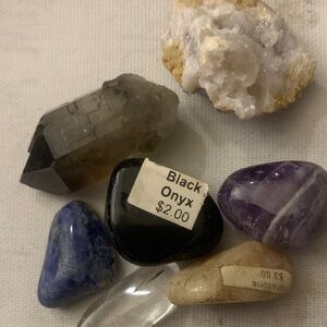 Assorted Gemstone Collection - Black, Purple, Blue, Clear